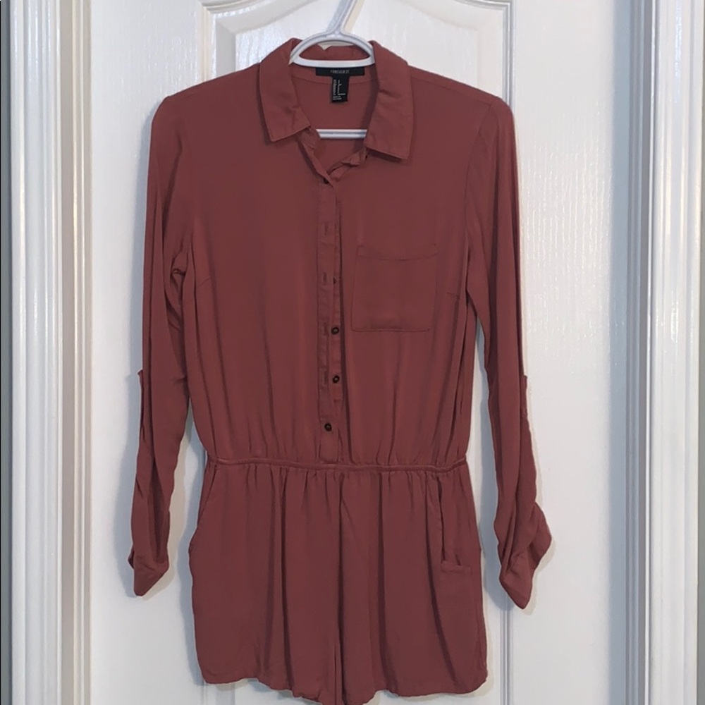 Mauve Long sleeve romper